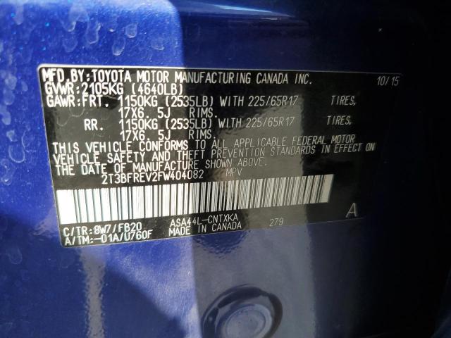 2015 TOYOTA RAV4 LE - 2T3BFREV2FW404082