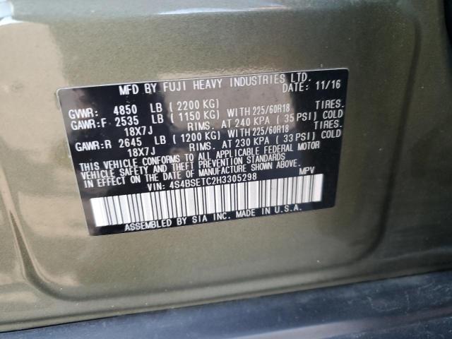 2017 SUBARU OUTBACK TO - 4S4BSETC2H3305298