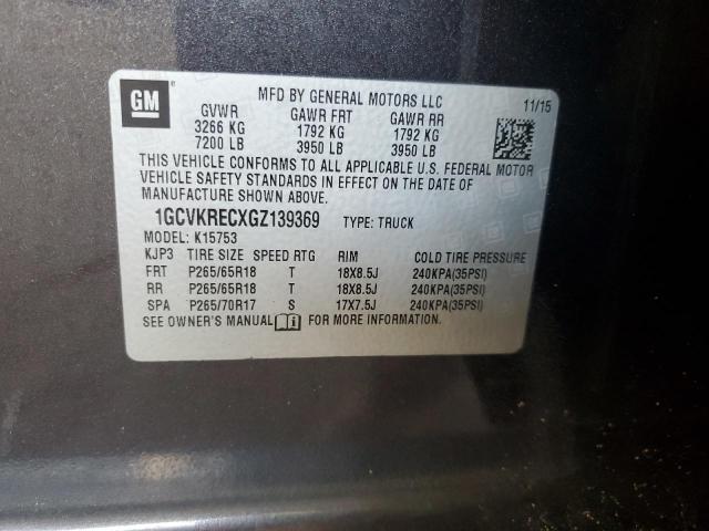 2016 CHEVROLET SILVERADO - 1GCVKRECXGZ139369