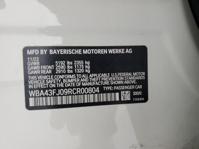 VIN WBA43FJ09RCR00804 2024 BMW 5 Series, 530 I no.13