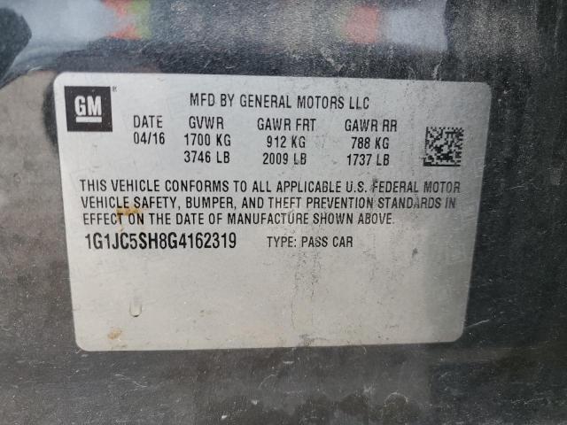 2016 CHEVROLET SONIC LT - 1G1JC5SH8G4162319