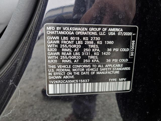 2021 VOLKSWAGEN ATLAS SE - 1V2KR2CAXMC515637