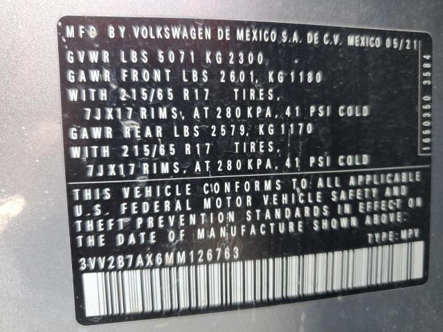 2021 VOLKSWAGEN TIGUAN SE - 3VV2B7AX6MM126763