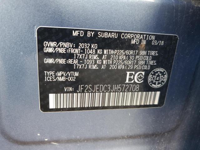 2018 SUBARU FORESTER 2 - JF2SJEDC3JH572708