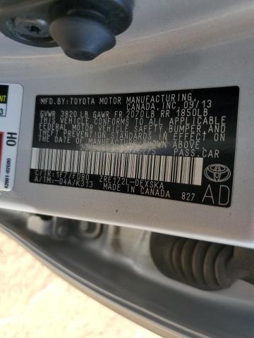 VIN 2T1BURHE9EC016275 2014 Toyota Corolla, L no.12