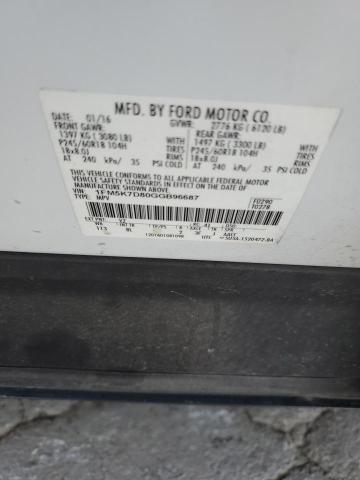 2016 FORD EXPLORER X - 1FM5K7D80GGB96687