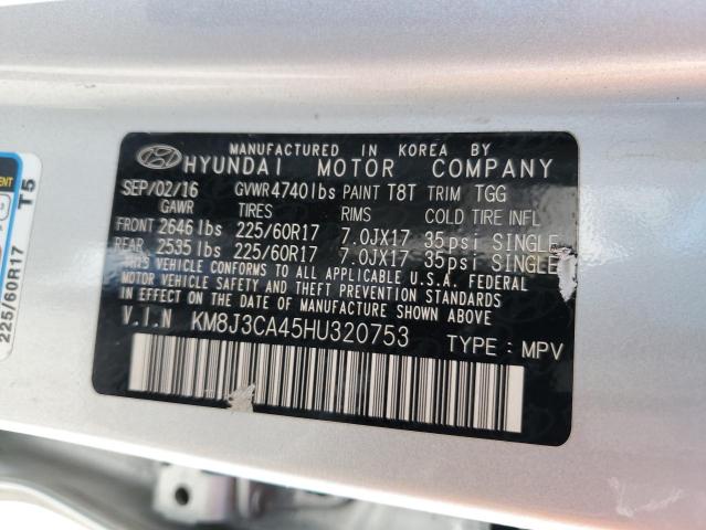 2017 HYUNDAI TUCSON LIM - KM8J3CA45HU320753