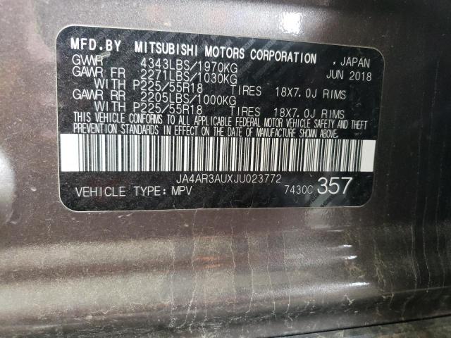 2018 MITSUBISHI OUTLANDER - JA4AR3AUXJU023772