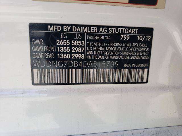 VIN WDDNG7DB4DA515739 2013 Mercedes-Benz S-Class, 550 no.12