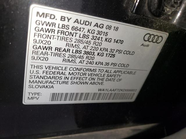 VIN WA1LAAF72KD006652 2019 Audi Q7, Premium Plus no.13