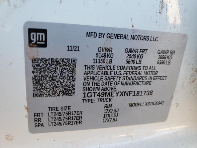 2022 GMC SIERRA K25 - 1GT49MEYXNF181738