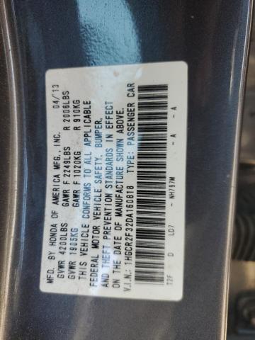 VIN 1HGCR2F32DA160818 2013 Honda Accord, LX no.12