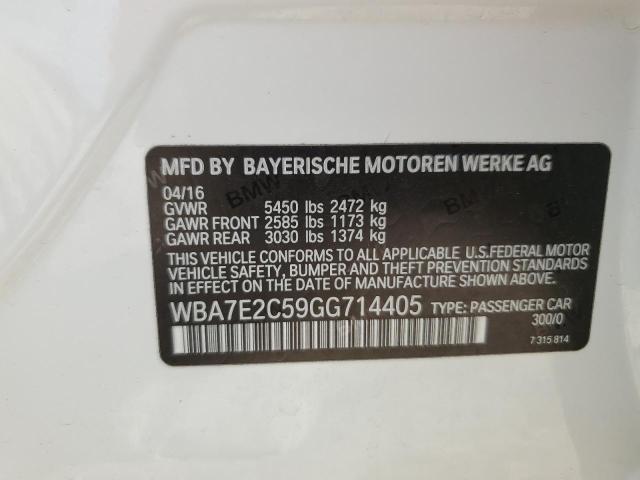 VIN WBA7E2C59GG714405 2016 BMW 7 Series, 740 I no.12