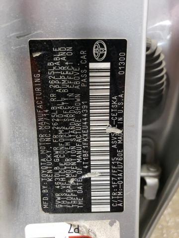 VIN 4T1BF1FKXEU444391 2014 Toyota Camry, L no.13