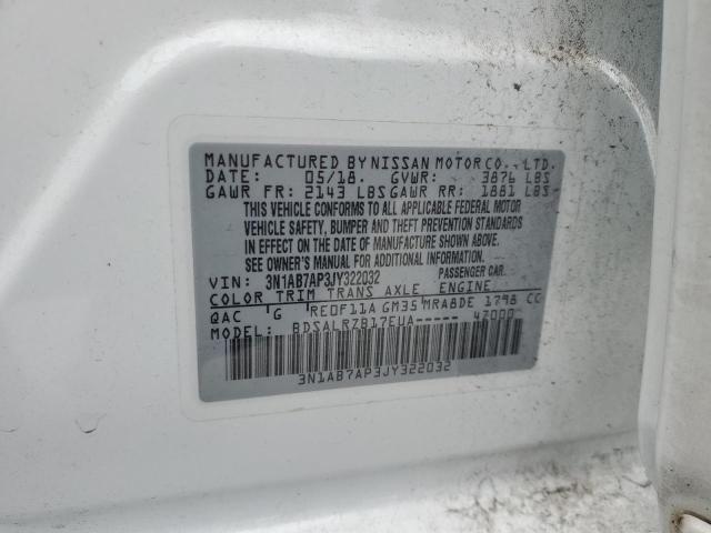 2018 NISSAN SENTRA S - 3N1AB7AP3JY322032