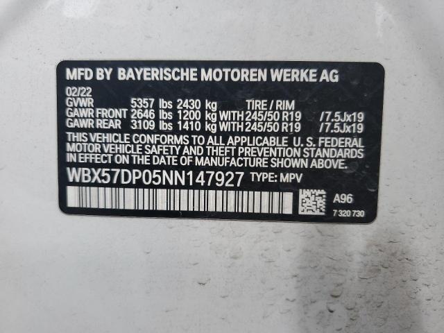 2022 BMW X3 XDRIVE3 - WBX57DP05NN147927