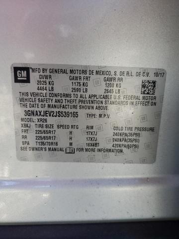 2018 CHEVROLET EQUINOX LT - 3GNAXJEV2JS539165