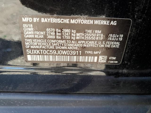 VIN 5UXKT0C59J0W03911 2018 BMW X5, Xdr40E no.13