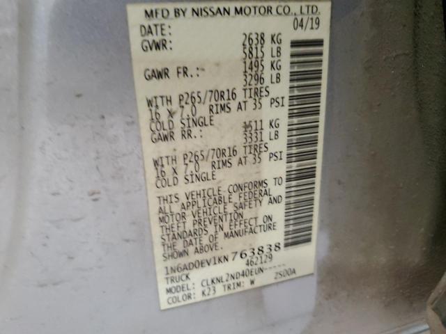 2019 NISSAN FRONTIER S - 1N6AD0EV1KN763838
