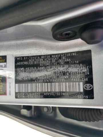 VIN 4T4BF1FK1FR457795 2015 Toyota Camry, LE no.12