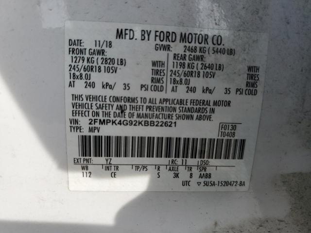 2019 FORD EDGE SE - 2FMPK4G92KBB22621