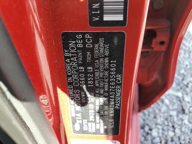 VIN KNADM4A37E6356601 2014 KIA Rio, LX no.12