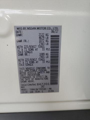 2017 NISSAN ROGUE SV - 5N1AT2MV9HC847201