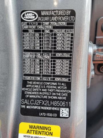 2020 LAND ROVER DISCOVERY - SALCJ2FX2LH850611