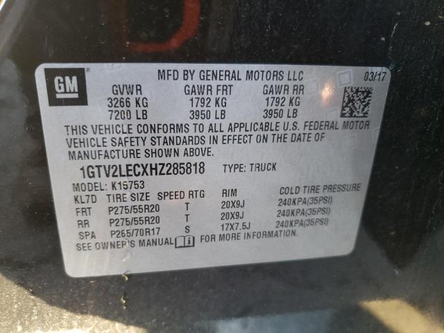 VIN 1GTV2LECXHZ285818 2017 GMC Sierra, K1500 no.12