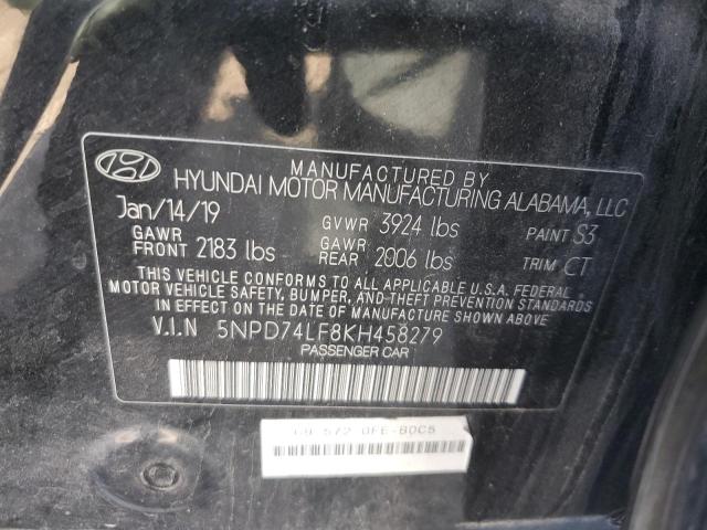 2019 HYUNDAI ELANTRA SE - 5NPD74LF8KH458279