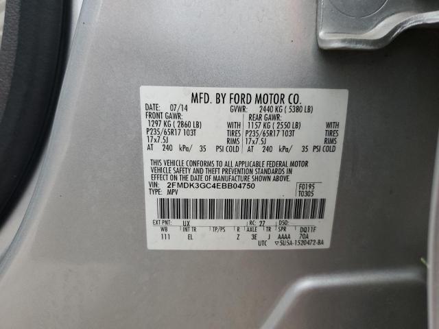 VIN 2FMDK3GC4EBB04750 2014 Ford Edge, SE no.14