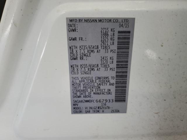 2015 NISSAN PATHFINDER - 5N1AR2MM0FC667933