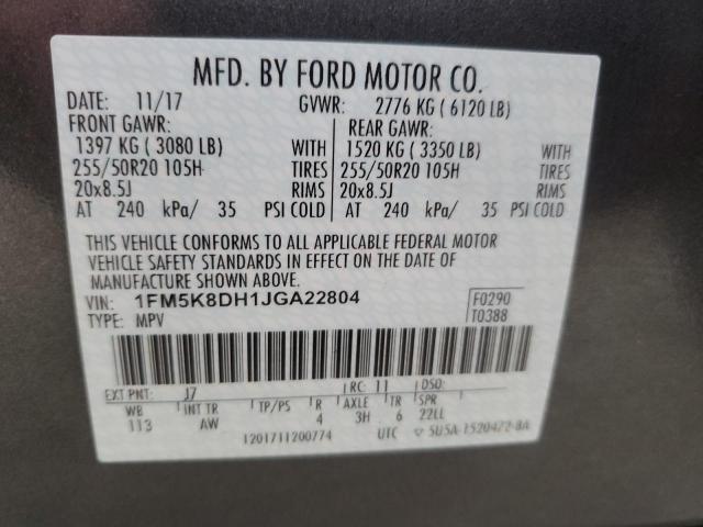 2018 FORD EXPLORER X - 1FM5K8DH1JGA22804