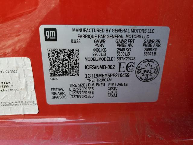 VIN 1GT19MEY5PF210469 2023 GMC Sierra, K2500 Sle no.12