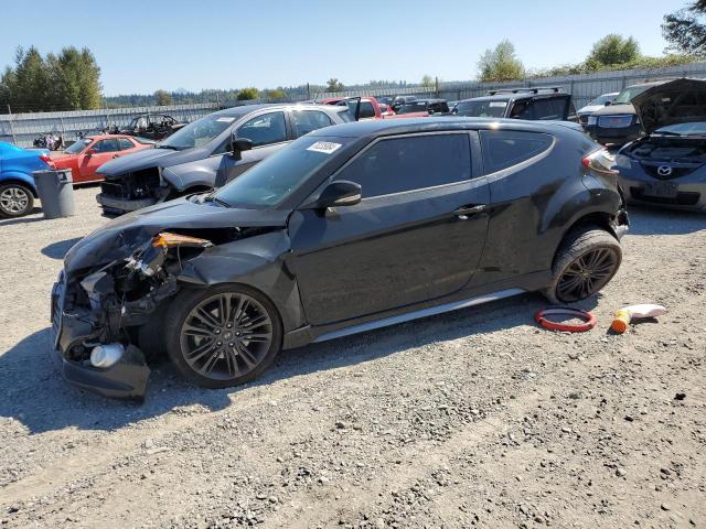 HYUNDAI VELOSTER T 2016 black  gas KMHTC6AE8GU255494 photo #1