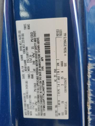 2019 FORD ESCAPE S - 1FMCU0F77KUA87554