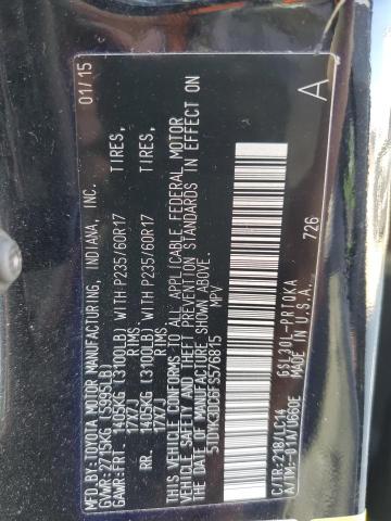 2015 TOYOTA SIENNA XLE - 5TDYK3DC6FS576815