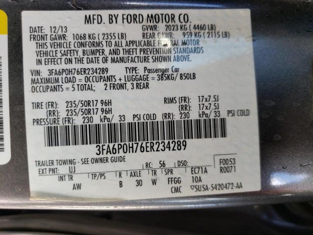 VIN 3FA6P0H76ER234289 2014 Ford Fusion, SE no.12