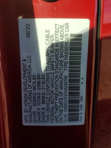 2022 HONDA ACCORD SPO - 1HGCV1F41NA059768