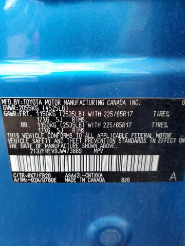2018 TOYOTA RAV4 LE - 2T3ZFREV9JW473889