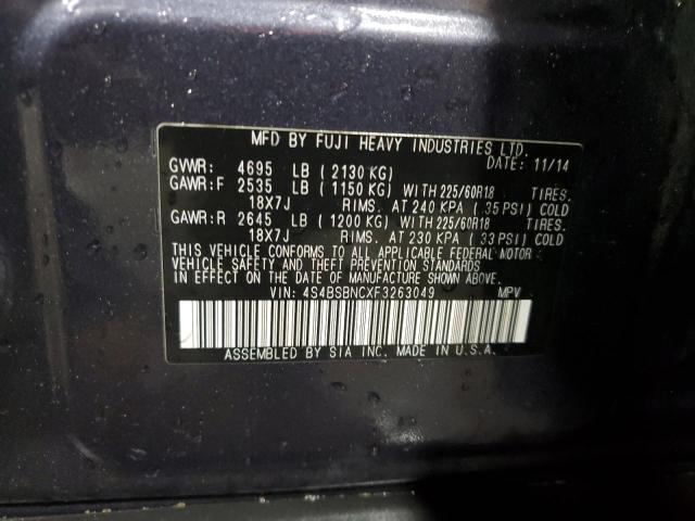 VIN 4S4BSBNCXF3263049 2015 Subaru Outback, 2.5I Lim... no.14