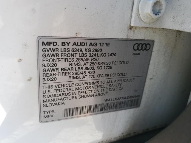 2020 AUDI Q7 PREMIUM - WA1LXAF75LD002448