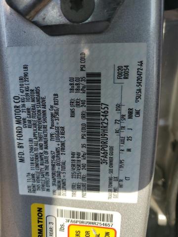 VIN 3FA6P0RU9HR254657 2017 Ford Fusion, Titanium Hev no.13