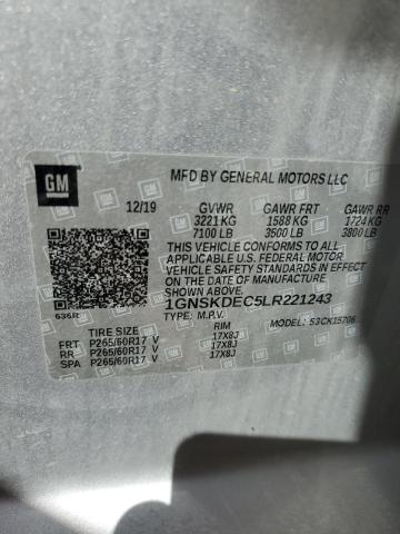 2020 CHEVROLET TAHOE POLI - 1GNSKDEC5LR221243