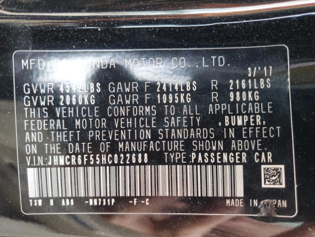 2017 HONDA ACCORD HYB - JHMCR6F55HC022688