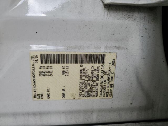 2016 NISSAN MAXIMA 3.5 - 1N4AA6AP2GC903216
