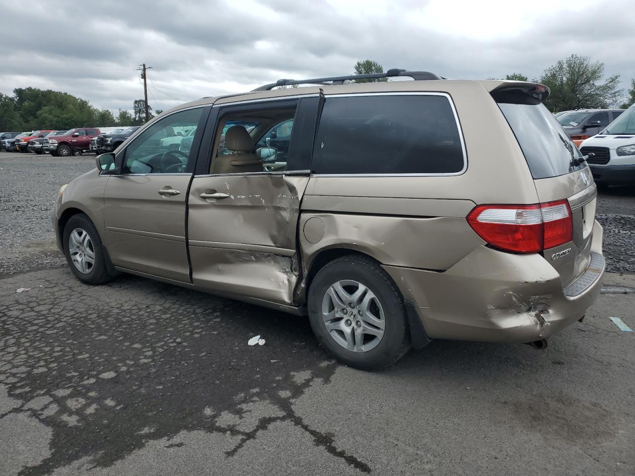 HONDA ODYSSEY EX 2006 gold  gas 5FNRL386X6B419556 photo #3