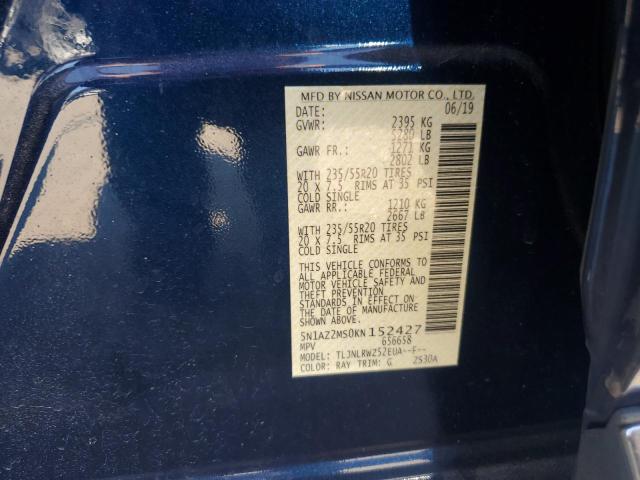 2019 NISSAN MURANO S - 5N1AZ2MS0KN152427
