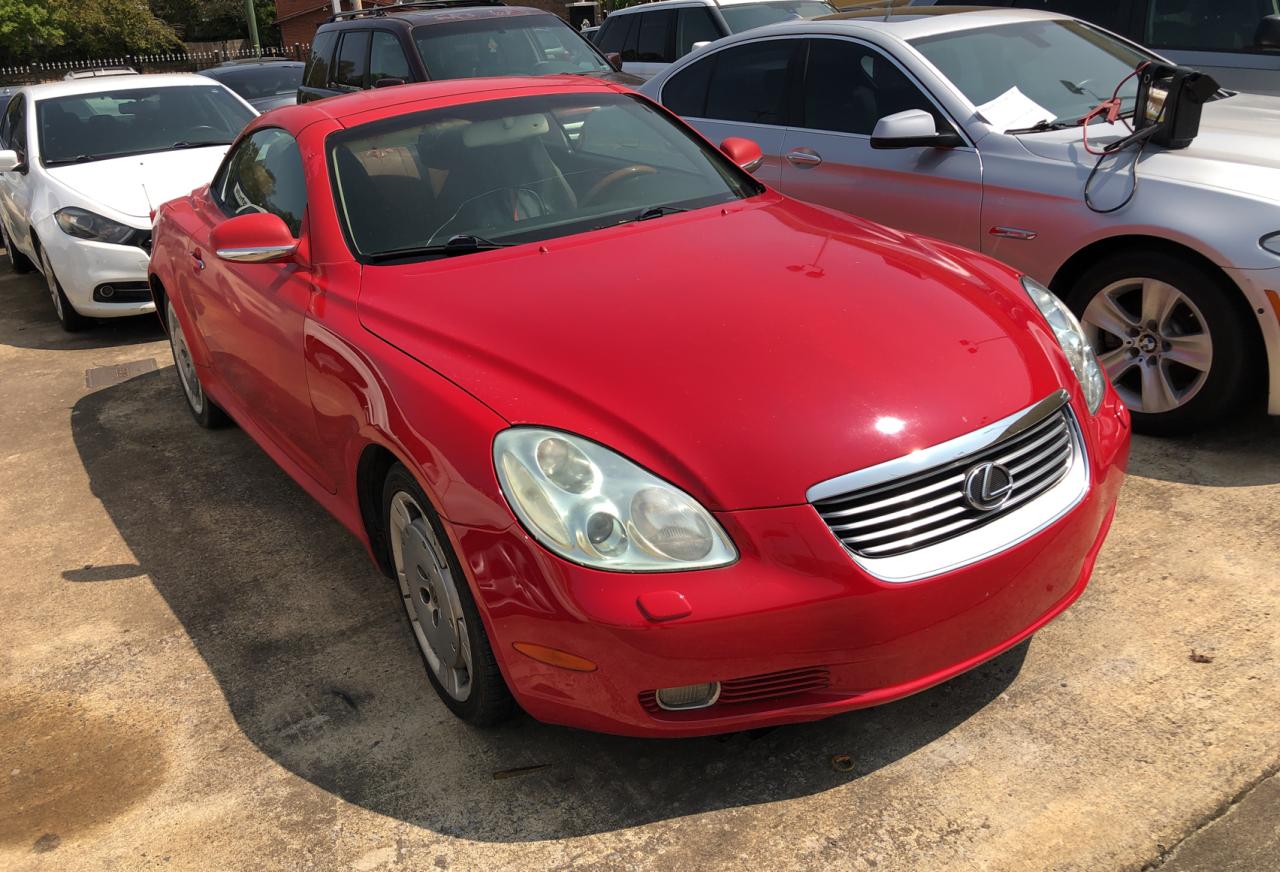 LEXUS SC 430 2003 red converti gas JTHFN48Y530046505 photo #1