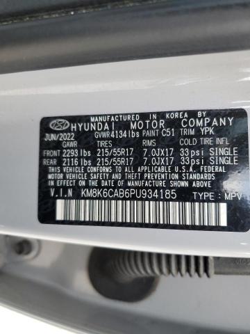 2023 HYUNDAI KONA SEL - KM8K6CAB6PU934185